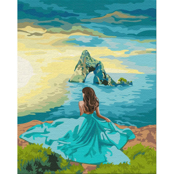 Картина по номерам. "Лазурный вечер" 40*50см KHO4762