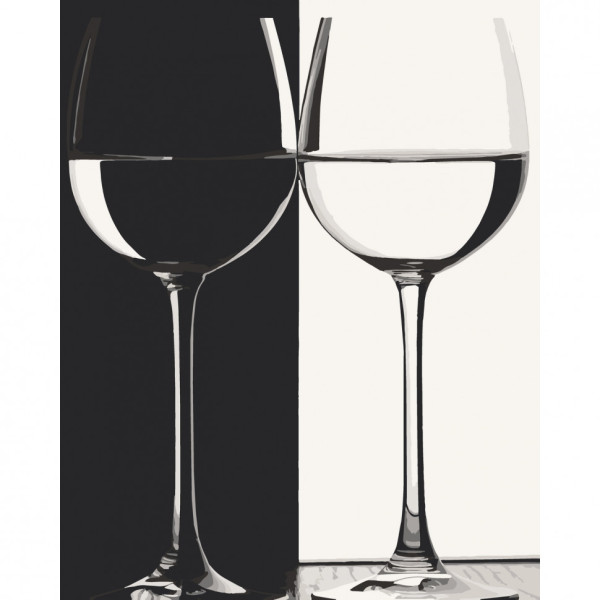 Картина по номерам "Черное и белое" Art Craft 12144-AC 40х50 см