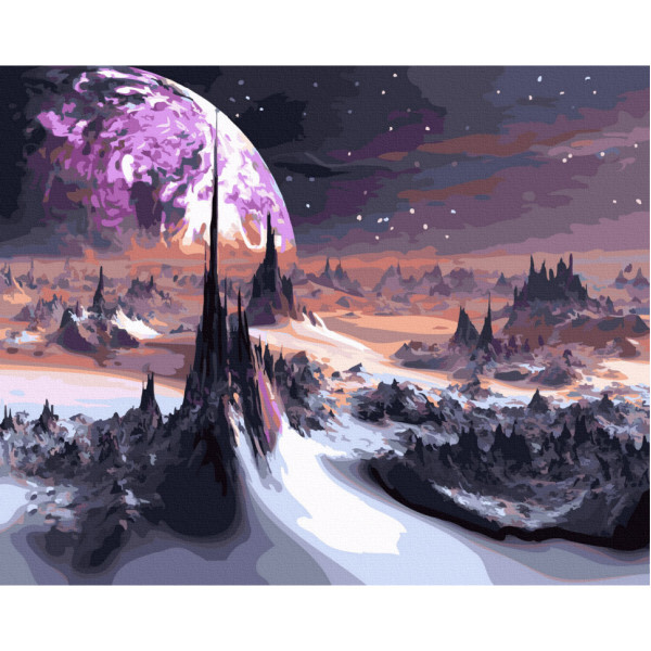 Картина за номерами "На космічному горизонті" Brushme GX40470 40х50 см