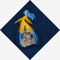 Картина за номерами "Берегиня Харкова" Ідейка KHO4914 30х30 см