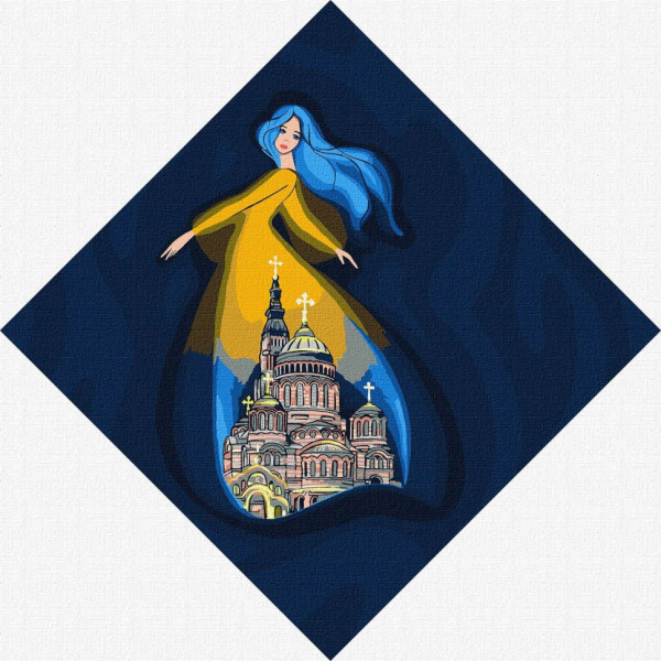 Картина по номерам "Берегиня Харькова" Идейка KHO4914 30х30 см