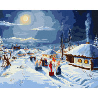 Картина за номерами "Різдвяні колядки" ©ArtAlekhina Ідейка KHO4959 40х50 см