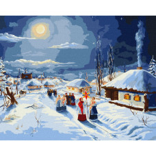 Картина за номерами "Різдвяні колядки" ©ArtAlekhina Ідейка KHO4959 40х50 см