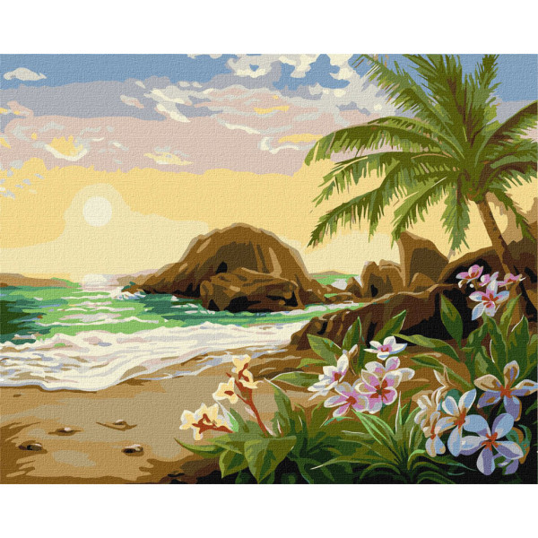 Картина по номерам "Вечер в раю" ©annasteshka Идейка KHO2765 40х50 см