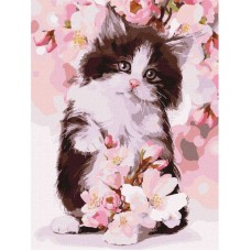 Картина за номерами "Пухнасте кошеня" KHO4383 30х40 см 