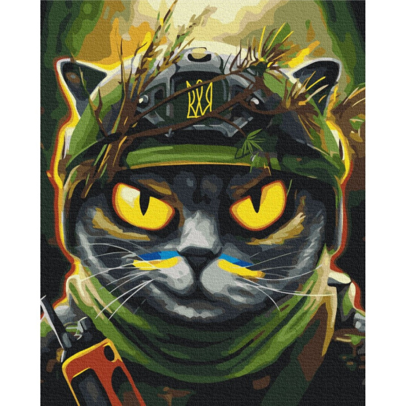 Картина за номерами "Котик розвідник" © Маріанна Пащук Brushme BS53311 40х50 см