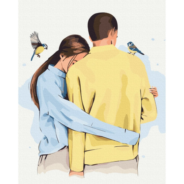 Картина за номерами "В твоїх обіймах"  ©Alla Berezovska Brushme BS53452 40х50 см