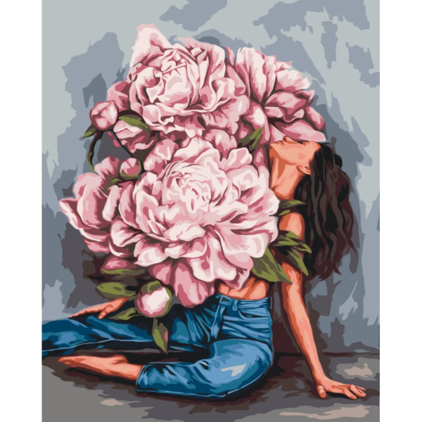 Картина за номерами "Вир піонів" @Дар'я Михайлишина  Brushme BS53219 40х50 см