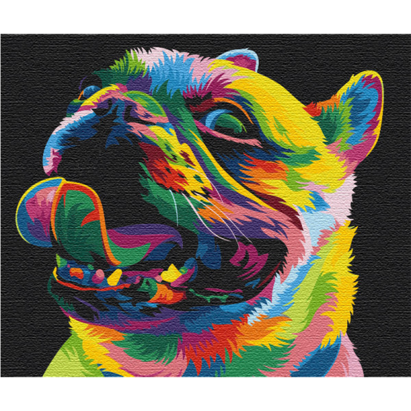 Картина за номерами "Веселкова собака" Brushme BS51463 40х50 см