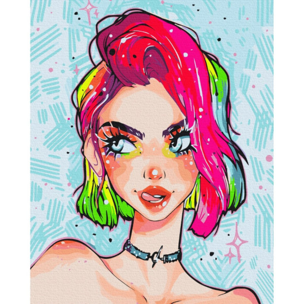 Картина за номерами "Леді грандж" @nila_art_art Brushme BS53389 40х50 см