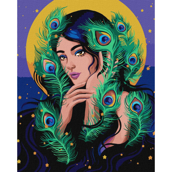 Картина по номерам "Загадочная девушка" ©pollypop92 Идейка KHO2559 40х50 см