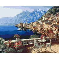 Картина по номерам "Городок под Альпами" BS4790  Brushme 40х50 см