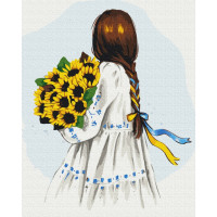 Картина по номерам "Цветы Украины" © Alla Berezovska BS53075  Brushme 50х50 см