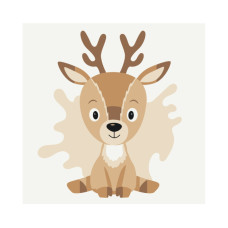 Розпис на полотні "Оленятко" MBS022  Brushme 20х20 см