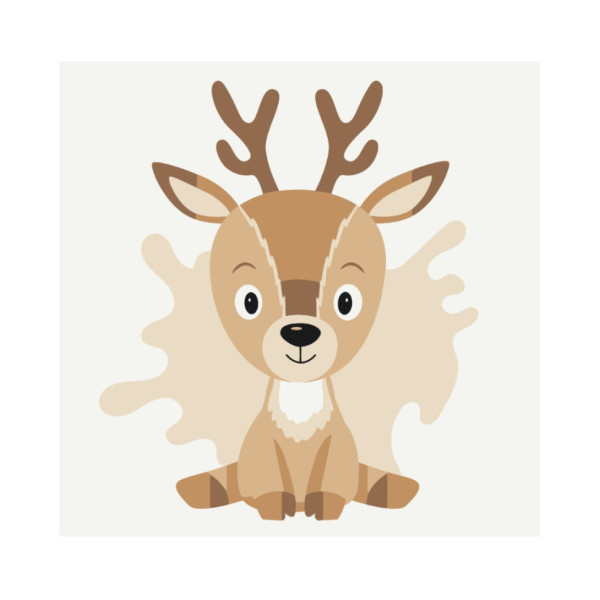 Розпис на полотні "Оленятко" MBS022  Brushme 20х20 см