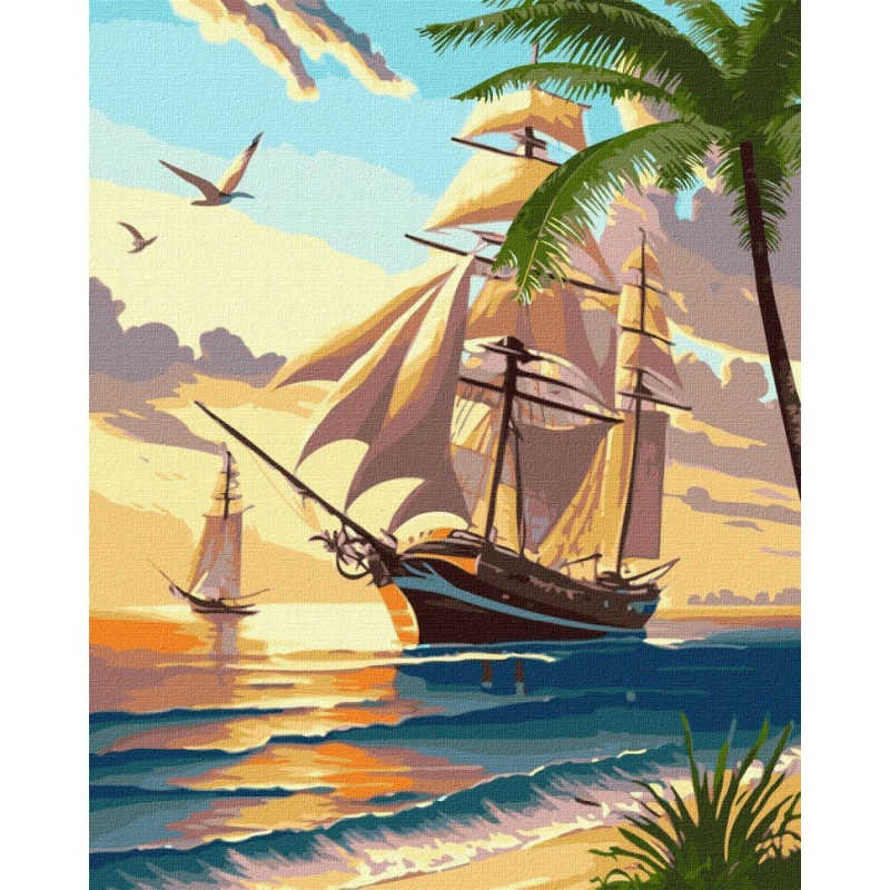 Картина за номерами "Морський круїз" ©art_selena_ua Ідейка KHO2774 40х50 см