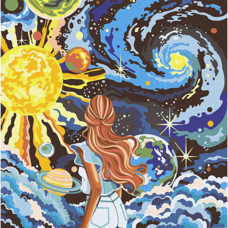 Картина за номерами "Безмежний космос" ©Liliia Osinska Ідейка KHO5080 40х40 см