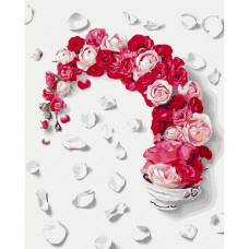 Картина за номерами "Трояндовий чай" ©Halyna Vitiuk BS53595, 40х50см
