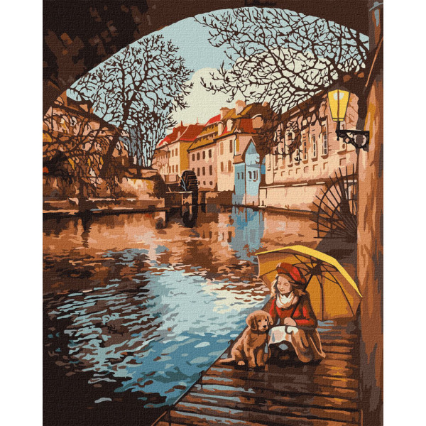 Картина по номерам "Прогулка осенью" KHO3643 40х50см