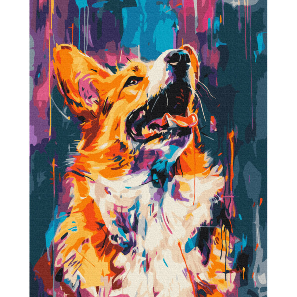 Картина за номерами "Барвистий коргі" Brushme BS53927 40x50 см