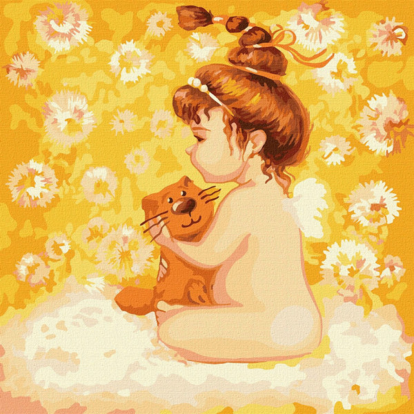 Картина по номерам "Малыш" KHO2385 30х30 см