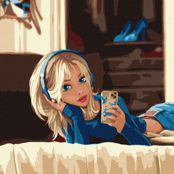 Картина по номерам "Любимое селфи" KHO4957 40х40 см