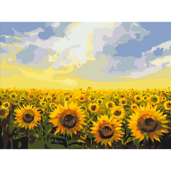 Картина за номерами "Поле соняшників" RBS135, 30x40 см
