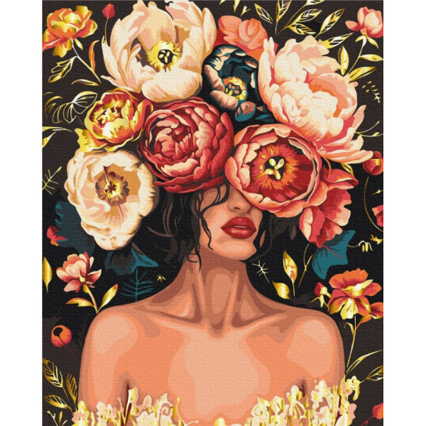 Картина за номерами "Корона з пелюсток" BS54014, 40x50 см