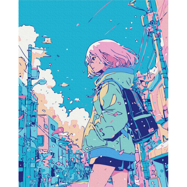 Картина за номерами "Дівчина з коміксу" BS54076, 40x50 см