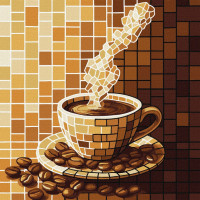 Картина по номерам "Витраж. Кофе" ©art_selena_ua KHO5166, 30х30 см
