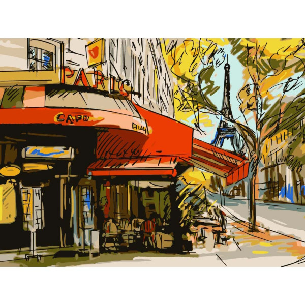 Картина за номерами "Вулиці Парижу" 504003-NC 40х50 см