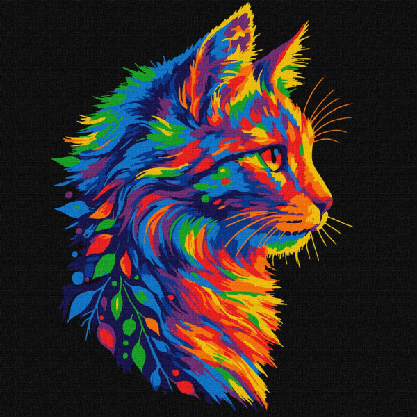 Картина за номерами "Яскравий котик" KHO6822, 30х30 см