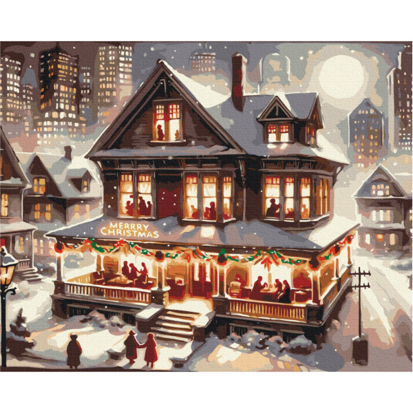 Картина за номерами "Вечірка у новорічну ніч" BS53842, 40х50 см