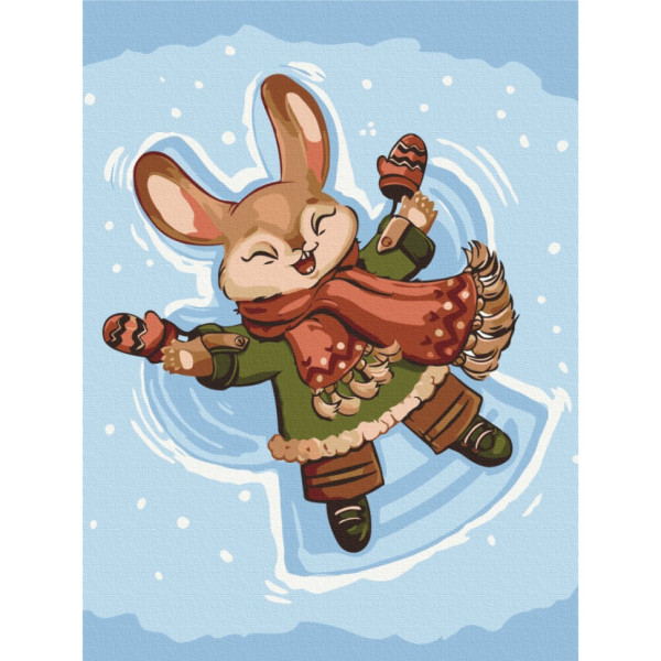 Картина за номерами "Сніговий зайчик" RBS1017, 30х40 см