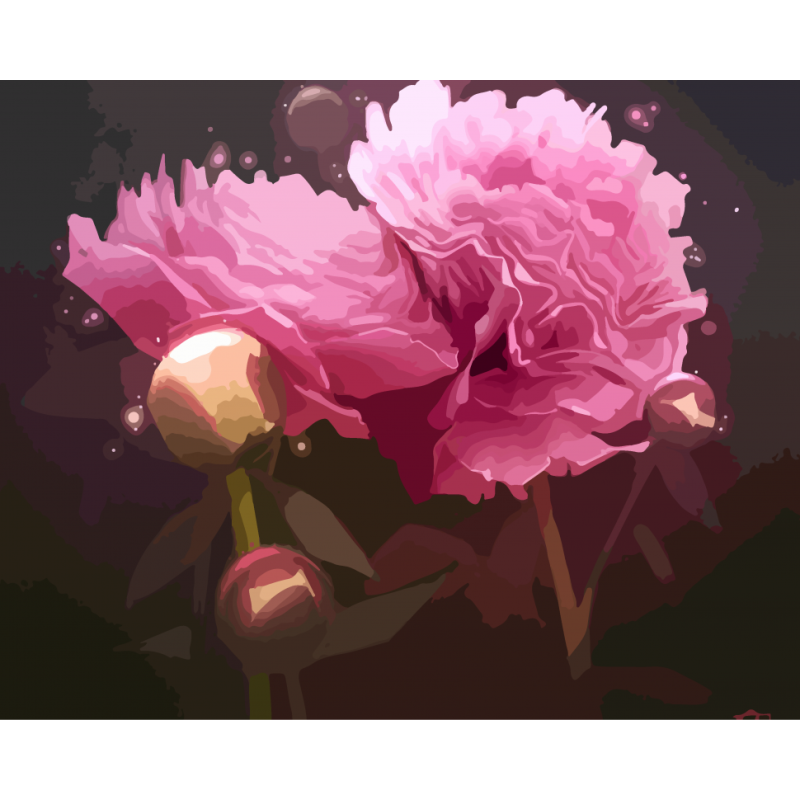 Картина по номерам. Art Craft  "Магические пионы" 40*50 см 12123-AC