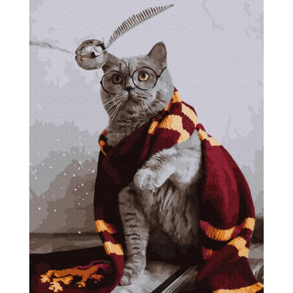 Картина за номерами. Brushme "Котик ловець снітча" GX36543