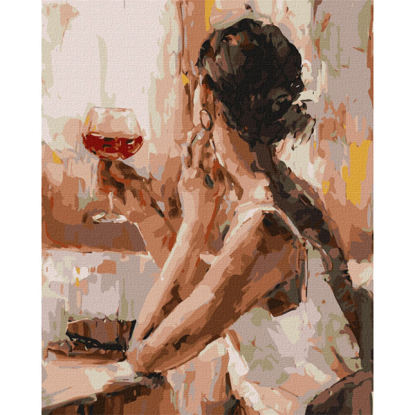 Картина по номерам "Загадочная незнакомка" Идейка KHO4843 40х50 см