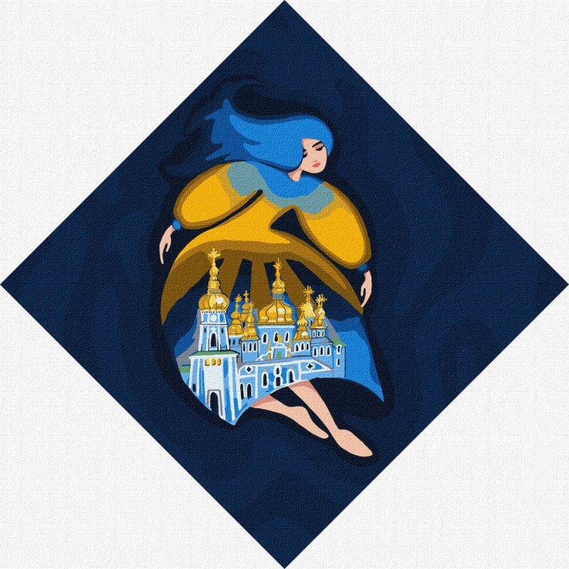 Картина за номерами "Берегиня Михайлівська" Ідейка KHO4915 30х30 см