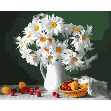 Картина по номерам "Ромашковая красота" Идейка KHO5660 40x50 см