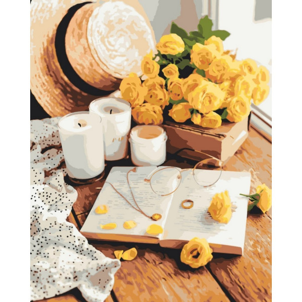 Картина за номерами  "Квіткова книга" Brushme BS51336 40х50 см