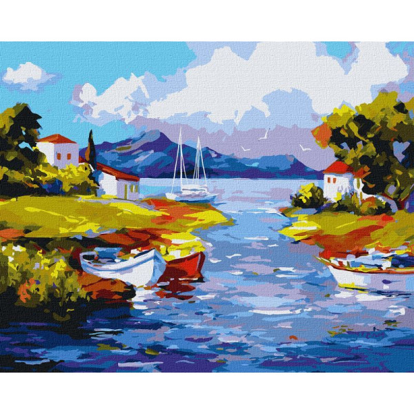 Картина по номерам "В тихой лагуне" ©BOND Tetiana Идейка KHO2769 40х50 см