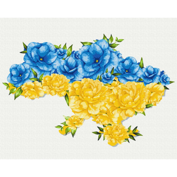 Картина за номерами "Квітуча Україна" ©Svetlana Drab BS53081  Brushme 40х50 см