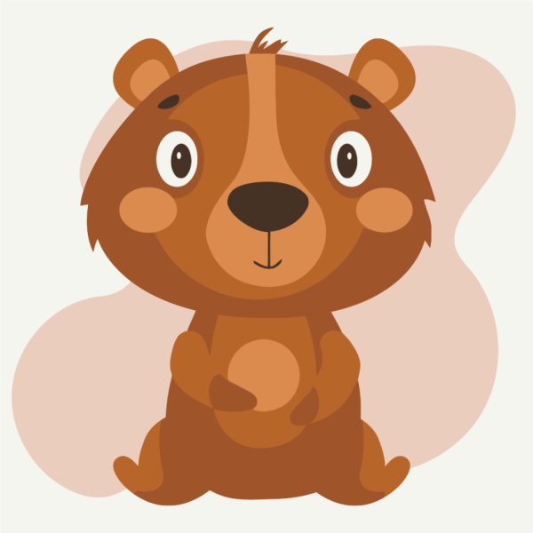 Розпис на полотні "Ведмедик" MBS023  Brushme 20х20 см