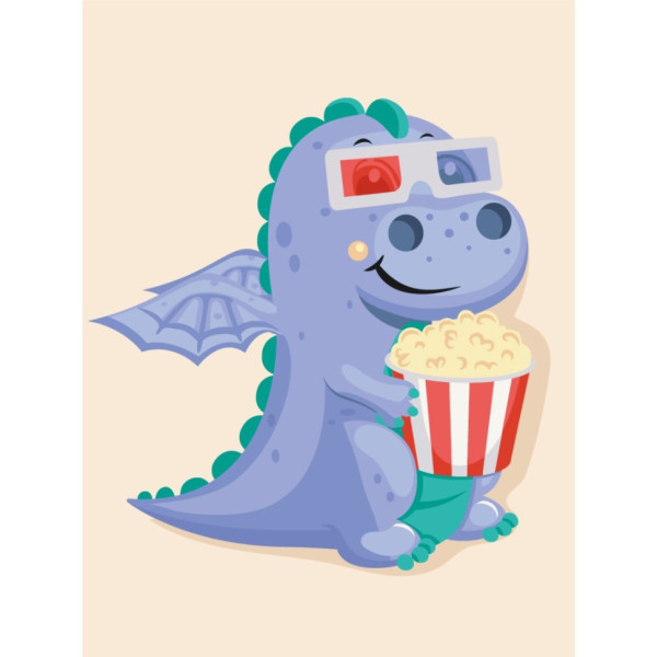 Картина за номерами "Фільм для дракона" KBS0115  Brushme 30х40 см