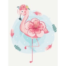 Картина по номерам "Цветущий фламинго" KBS0100  Brushme 30х40 см