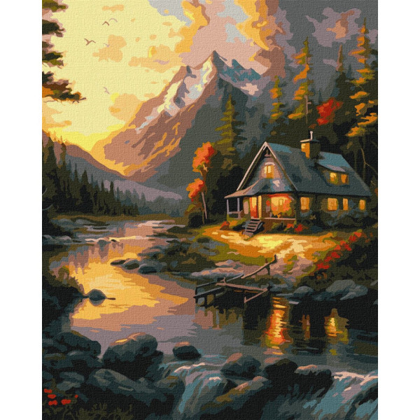 Картина за номерами "Золотий захід сонця" ©art_selena_ua KHO6328 40х50 см Ідейка