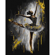 Картина по номерам "Грациозная балерина" KHO8315 Идейка KHO8315 40х50 см с красками металлик extra