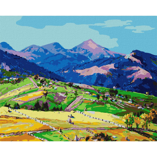 Картина по номерам "В долине гор" ©Богдан Салий KHO2891 40х50 см