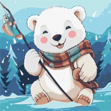 Картина за номерами "Зимова риболовля" KHO6533 30х30 см