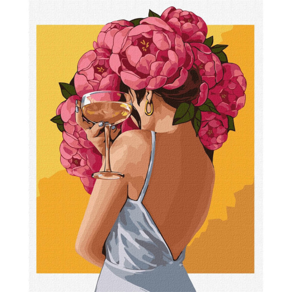 Набір картин за номерами 2 в 1 Ідейка "Квітуча таємниця" 40х50 KHO4911 та "Барвиста півонія" 40х40 KHO3211